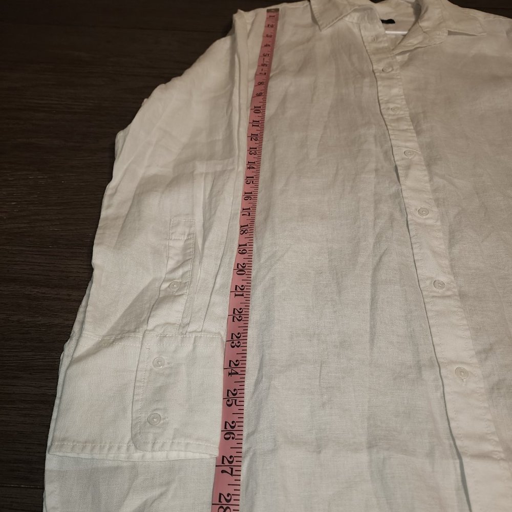 Quince 100% European Linen Long Sleeve Shirt NWT White XL - Picture 3 of 7